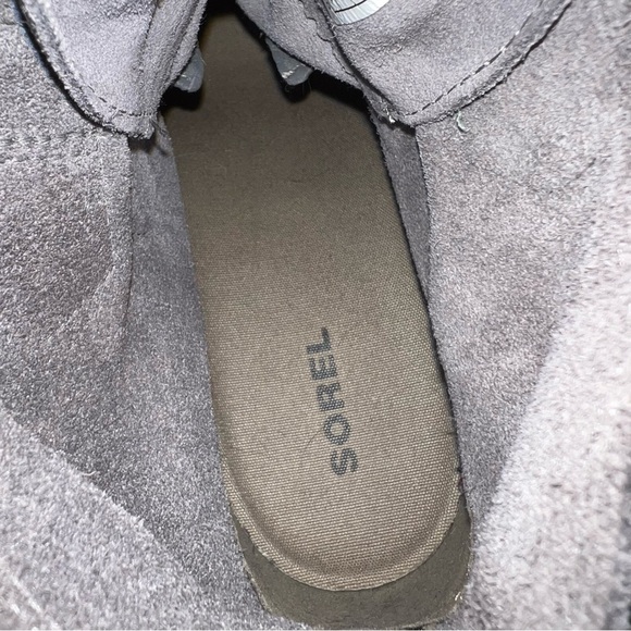 Sorel Evie Major Gray Ankle Lace Up Boots - Picture 6 of 8